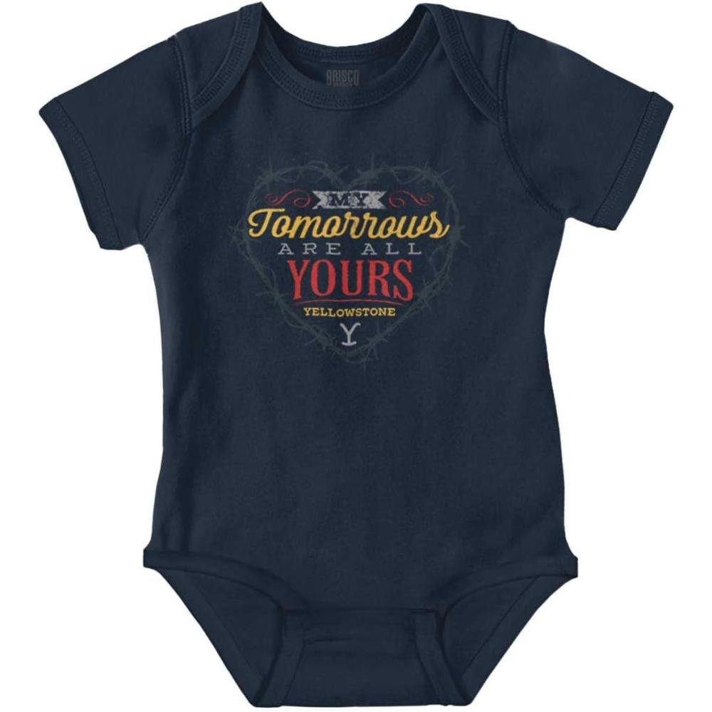 imageBrisco Brands Yellowstone Tomorrows Are All Yours Baby Romper Boys or GirlsNavy