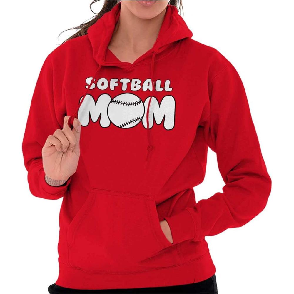 imageClassic Teaze Softball Mom Proud Sports Mother Hoodie Sweatshirt WomenRed