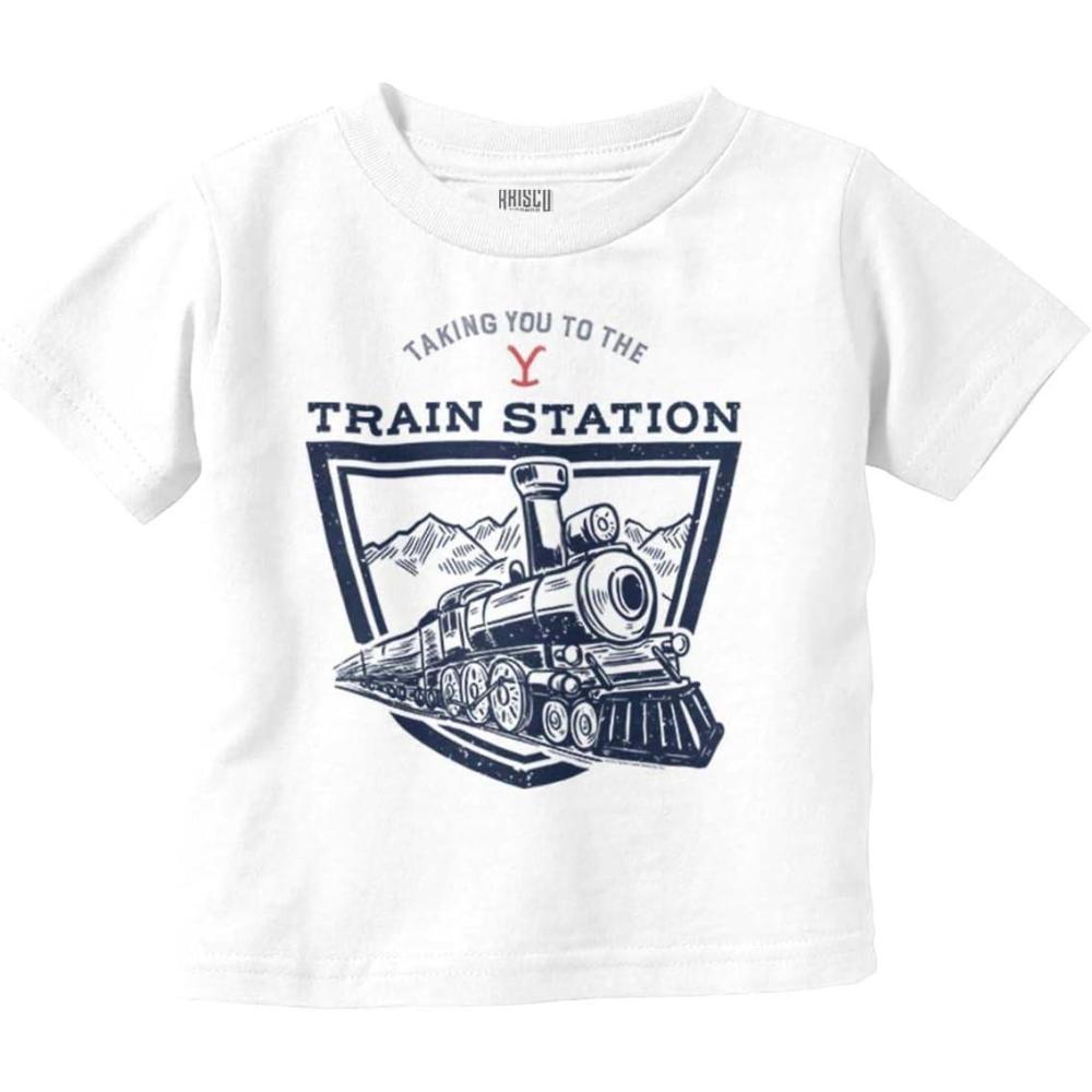 imageY Yellowstone Ranch Train Station Toddler Boy Girl T ShirtWhite