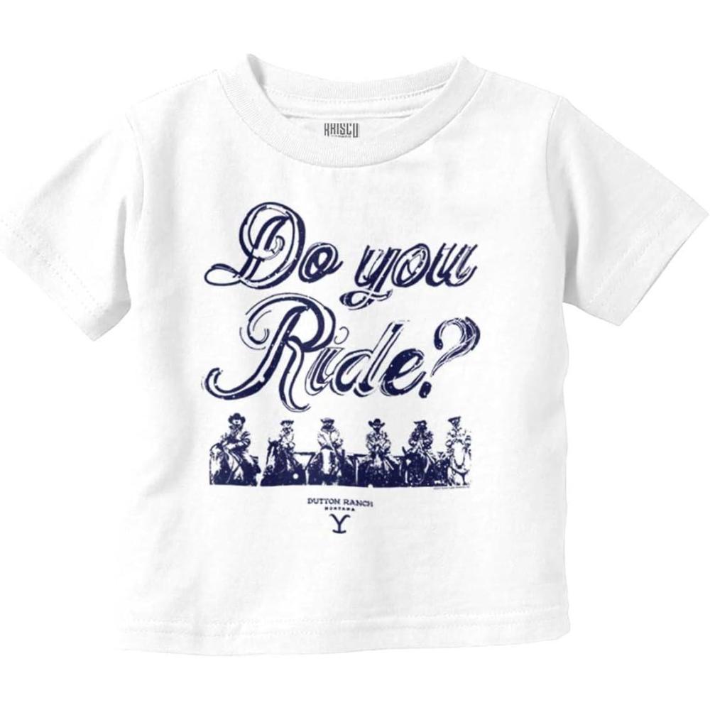 imageYellowstone Cowboy Do You Ride Toddler Boy Girl T ShirtWhite