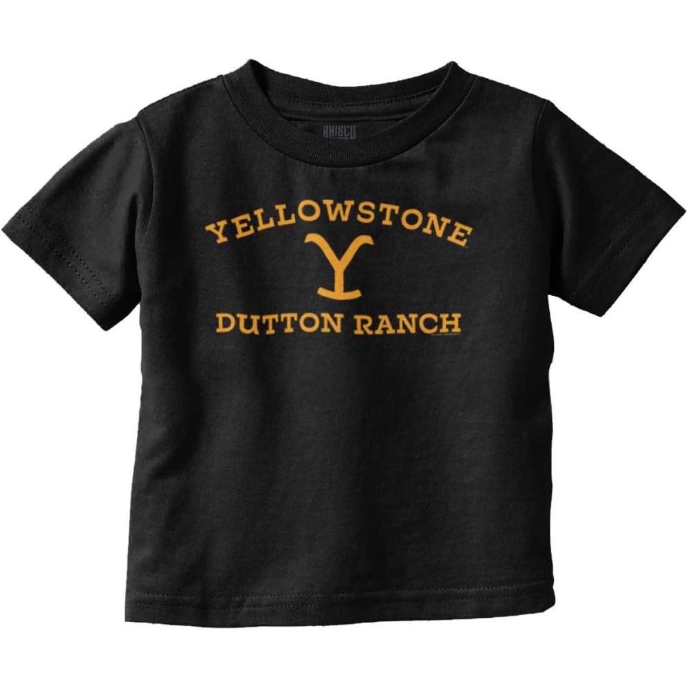 imageYellowstone Dutton Ranch Arched Logo Toddler Boy Girl T ShirtBlack