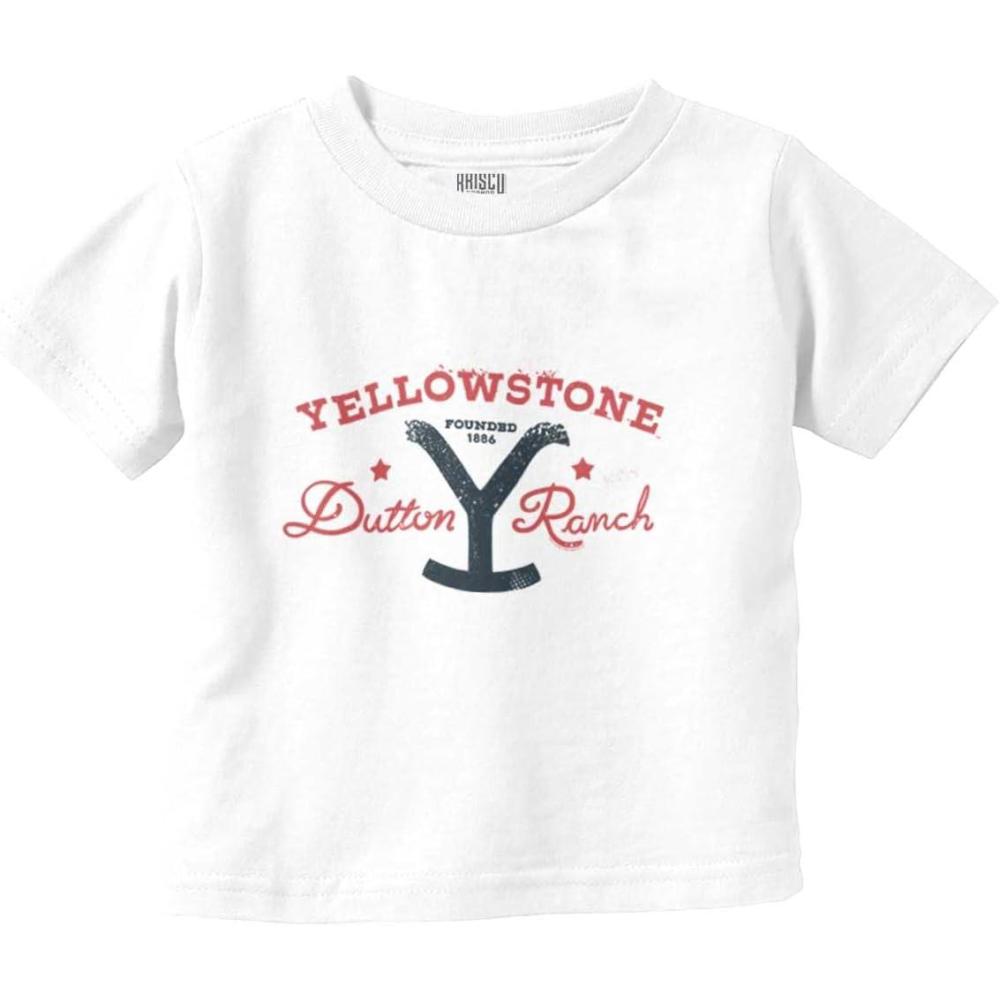 imageYellowstone Dutton Ranch Y Brand Logo Toddler Boy Girl T ShirtWhite