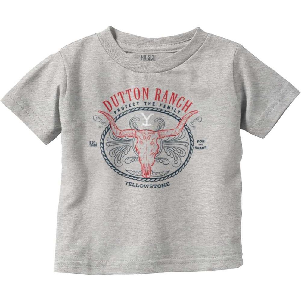 imageYellowstone Dutton Ranch Y Bull Toddler Boy Girl T ShirtHeather