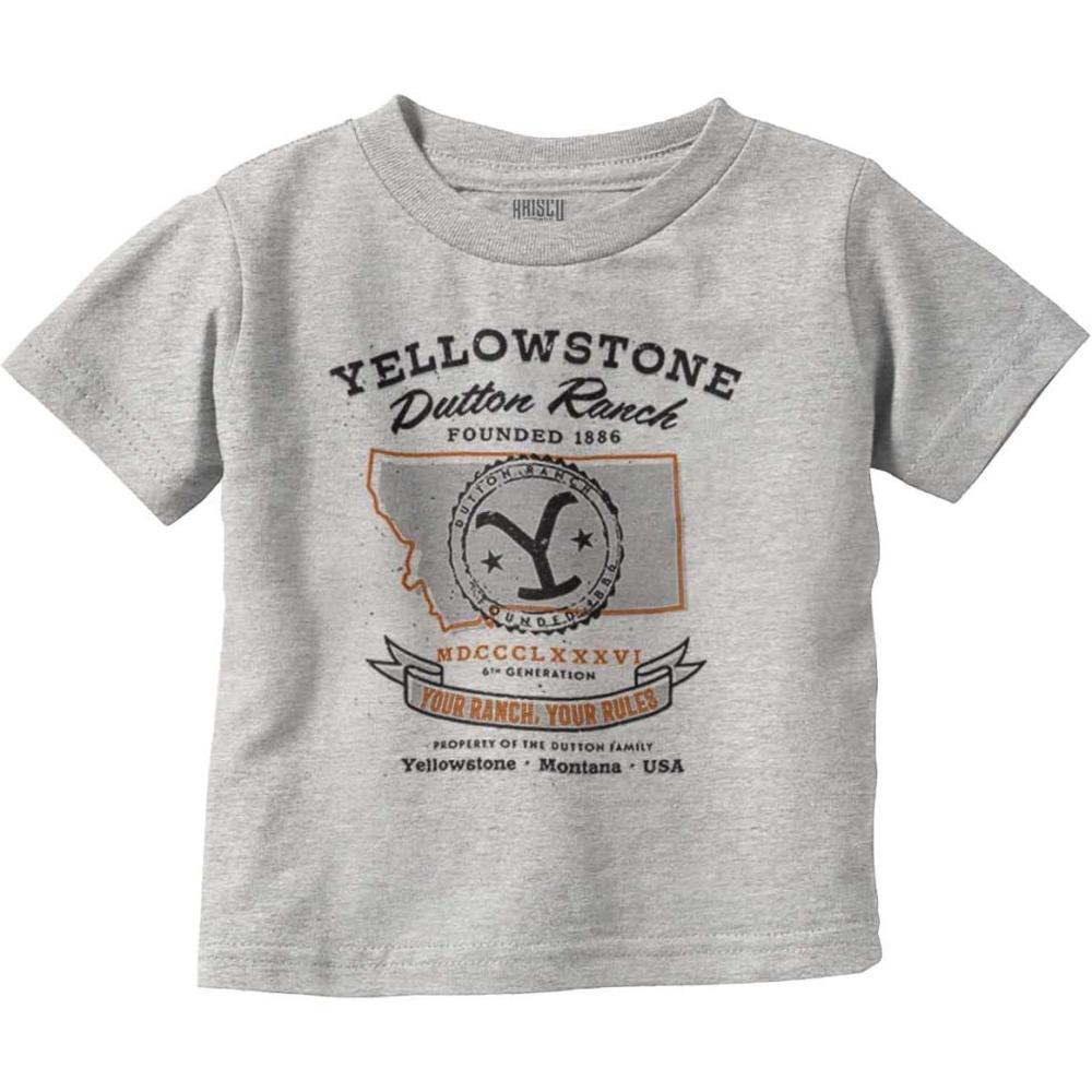 imageYellowstone Dutton Ranch Y Stamp Toddler Boy Girl T ShirtHeather