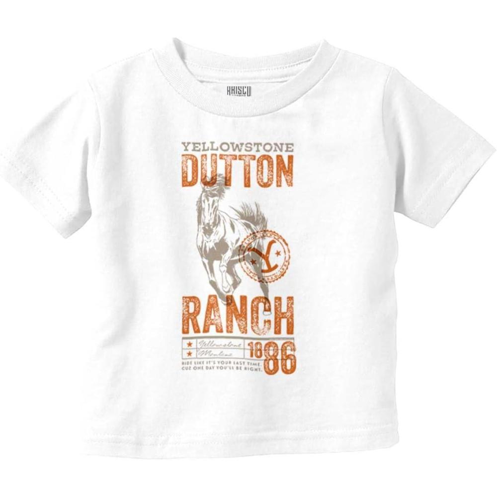 imageYellowstone Ranch Horse Last Ride Toddler Boy Girl T ShirtWhite