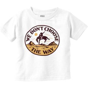 Brisco Brands Cowboy We Don’t Choose The Way Toddler Boy Girl T Shirt(White)