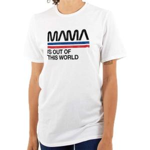 Brisco Brands Mama is Out of This World Space Joke Womens Graphic T Shirt Tees(White)