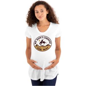 Brisco Brands Womens Maternity Cowboy We Don’t Choose The Way T Shirt Tee