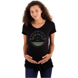 Brisco Brands Womens Maternity Yellowstone Ranching Done Right T Shirt Tee(Black)