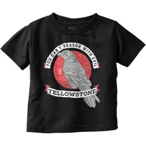 Brisco Brands Yellowstone Can’t Reason with Evil Toddler Boy Girl T Shirt(Black)