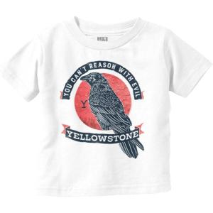 Brisco Brands Yellowstone Can’t Reason with Evil Toddler Boy Girl T Shirt(White)