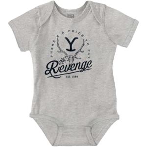 Brisco Brands Yellowstone Price to Pay For Revenge Baby Romper Boys or Girls(Heather)