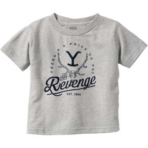 Brisco Brands Yellowstone Price to Pay for Revenge Toddler Boy Girl T Shirt(Heather)