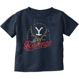Brisco Brands Yellowstone Price to Pay for Revenge Toddler Boy Girl T Shirt(Navy)