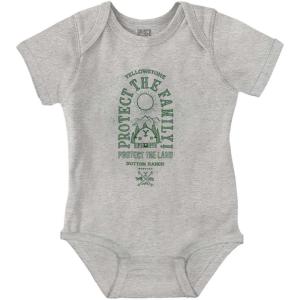 Brisco Brands Yellowstone Protect the Family Barn Baby Romper Boys or Girls(Heather)