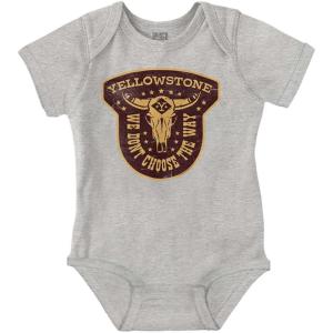 Brisco Brands Yellowstone We Don’t Choose The Way Baby Romper Boys or Girls(Heather)