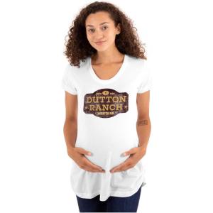 Womens Maternity Yellowstone Dutton Ranch Montana Sign T Shirt Tee