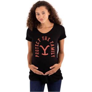 Womens Maternity Yellowstone Protect The Family T Shirt Tee(Black)