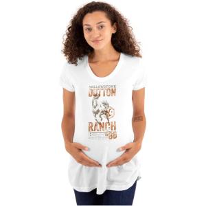 Womens Maternity Yellowstone Ranch Horse Last Ride T Shirt Tee