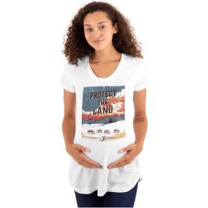 Womens Maternity Yellowstone Vintage Protect The Land T Shirt Tee