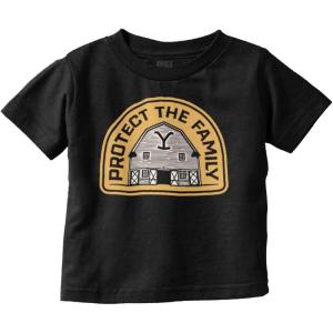 Y Yellowstone Protect The Family Barn Toddler Boy Girl T Shirt(Black)