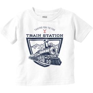 Y Yellowstone Ranch Train Station Toddler Boy Girl T Shirt(White)