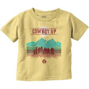 Y Yellowstone Vintage Cowboy Up Toddler Boy Girl T Shirt(Butter)