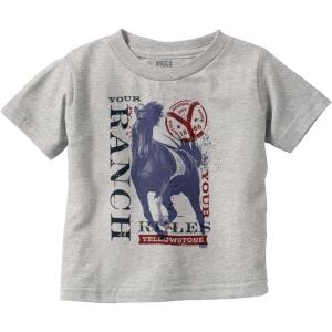 Y Yellowstone Your Ranch Your Rules Toddler Boy Girl T Shirt(Heather)