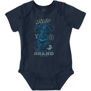 Yellowstone Cowboy Ride For The Brand Baby Romper Boys or Girls(Navy)