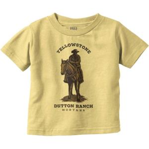 Yellowstone Dutton Ranch Cowboy Toddler Boy Girl T Shirt(Butter)