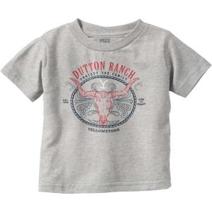 Yellowstone Dutton Ranch Y Bull Toddler Boy Girl T Shirt(Heather)