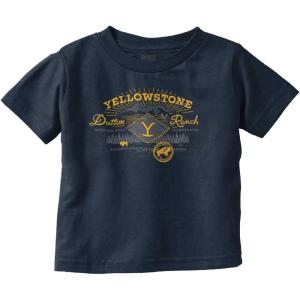 Yellowstone Dutton Ranch Y Mountains Toddler Boy Girl T Shirt(Navy)