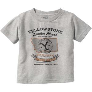Yellowstone Dutton Ranch Y Stamp Toddler Boy Girl T Shirt(Heather)
