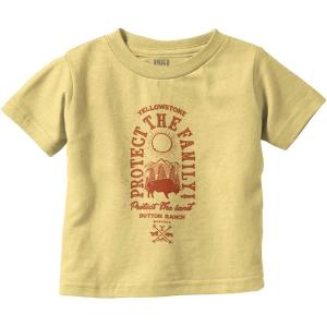 Yellowstone Protect The Land Buffalo Toddler Boy Girl T Shirt(Butter)
