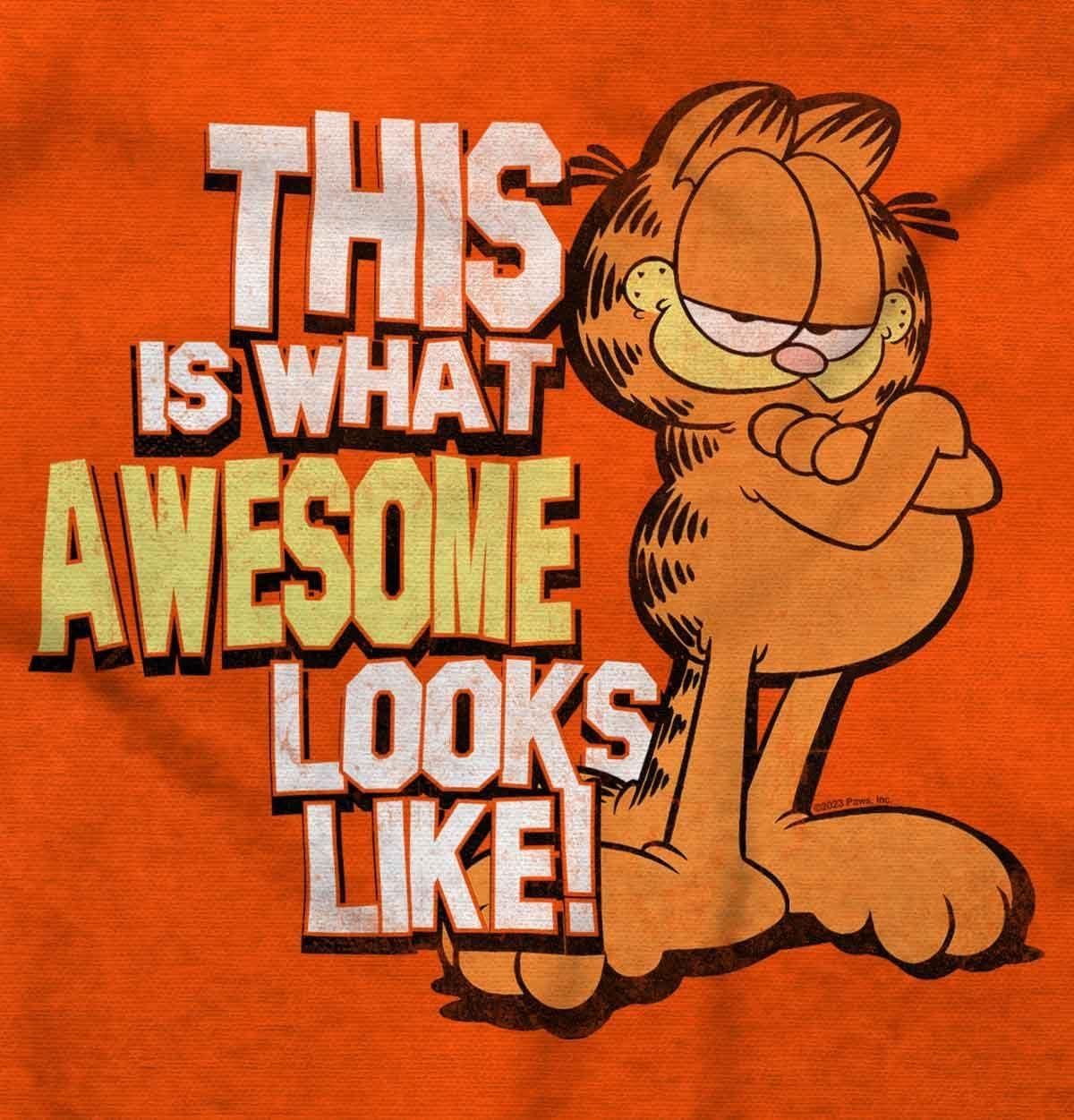 imageBrisco Brands Awesome Looks Like Garfield Cartoon Baby Romper Boys or GirlsOrange