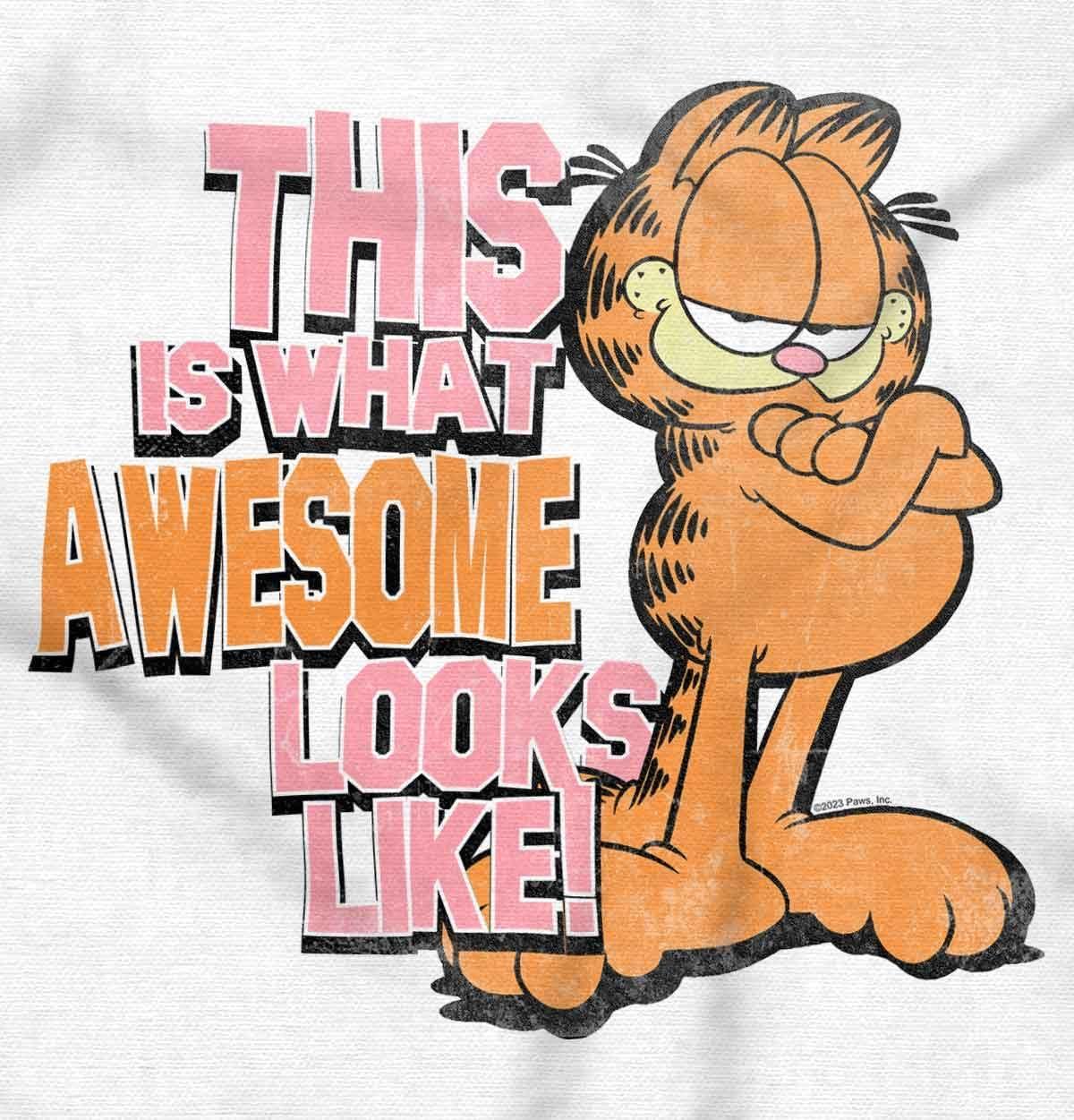 imageBrisco Brands Awesome Looks Like Garfield Cartoon Baby Romper Boys or GirlsWhite