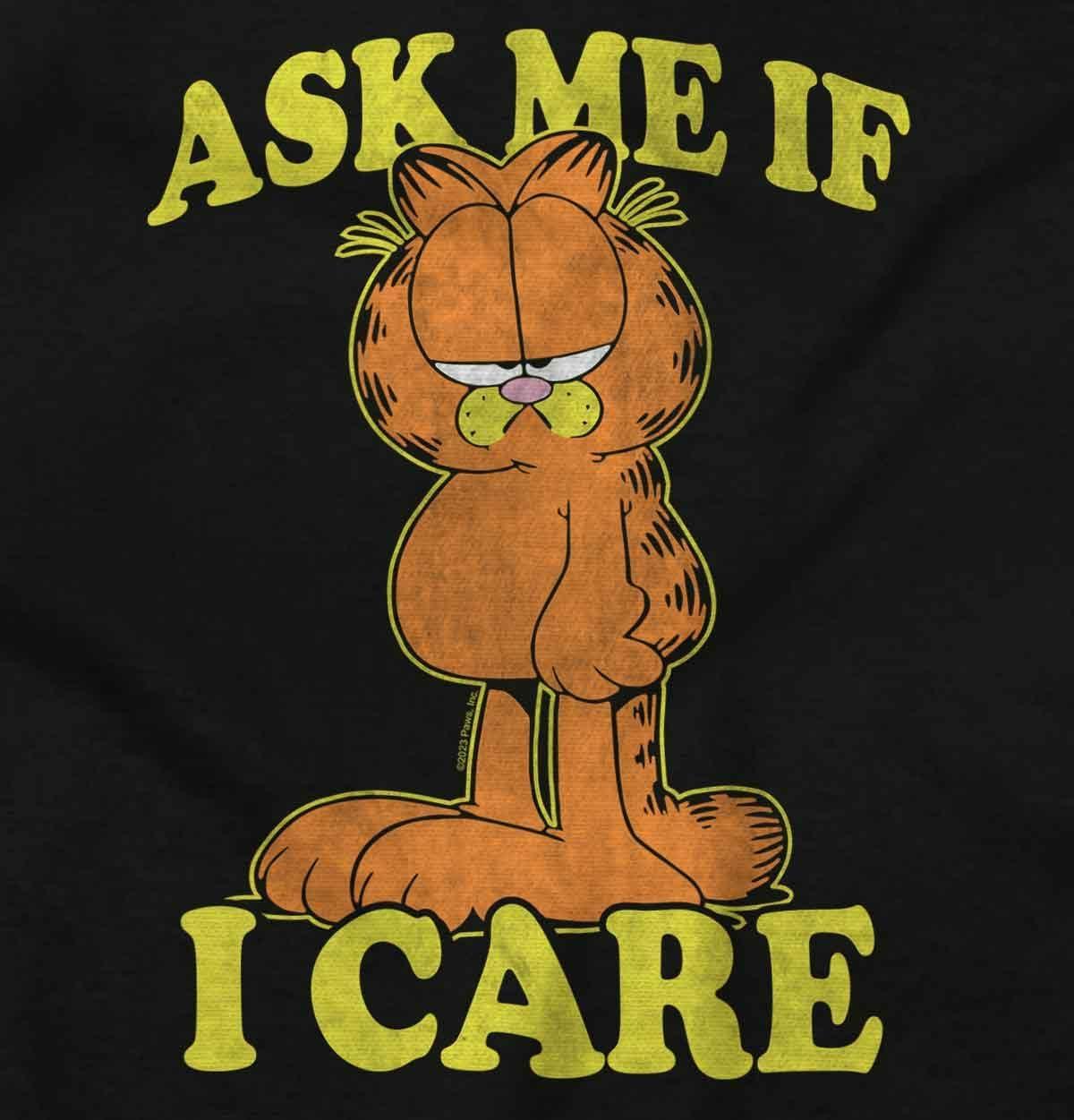 imageBrisco Brands Funny Garfield Cartoon Ask If I Care Baby Romper Boys or GirlsBlack