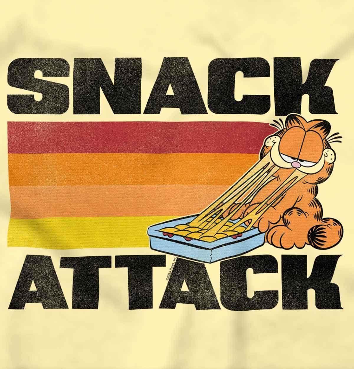 imageBrisco Brands Funny Garfield Cartoon Snack Attack Baby Romper Boys or GirlsBanana