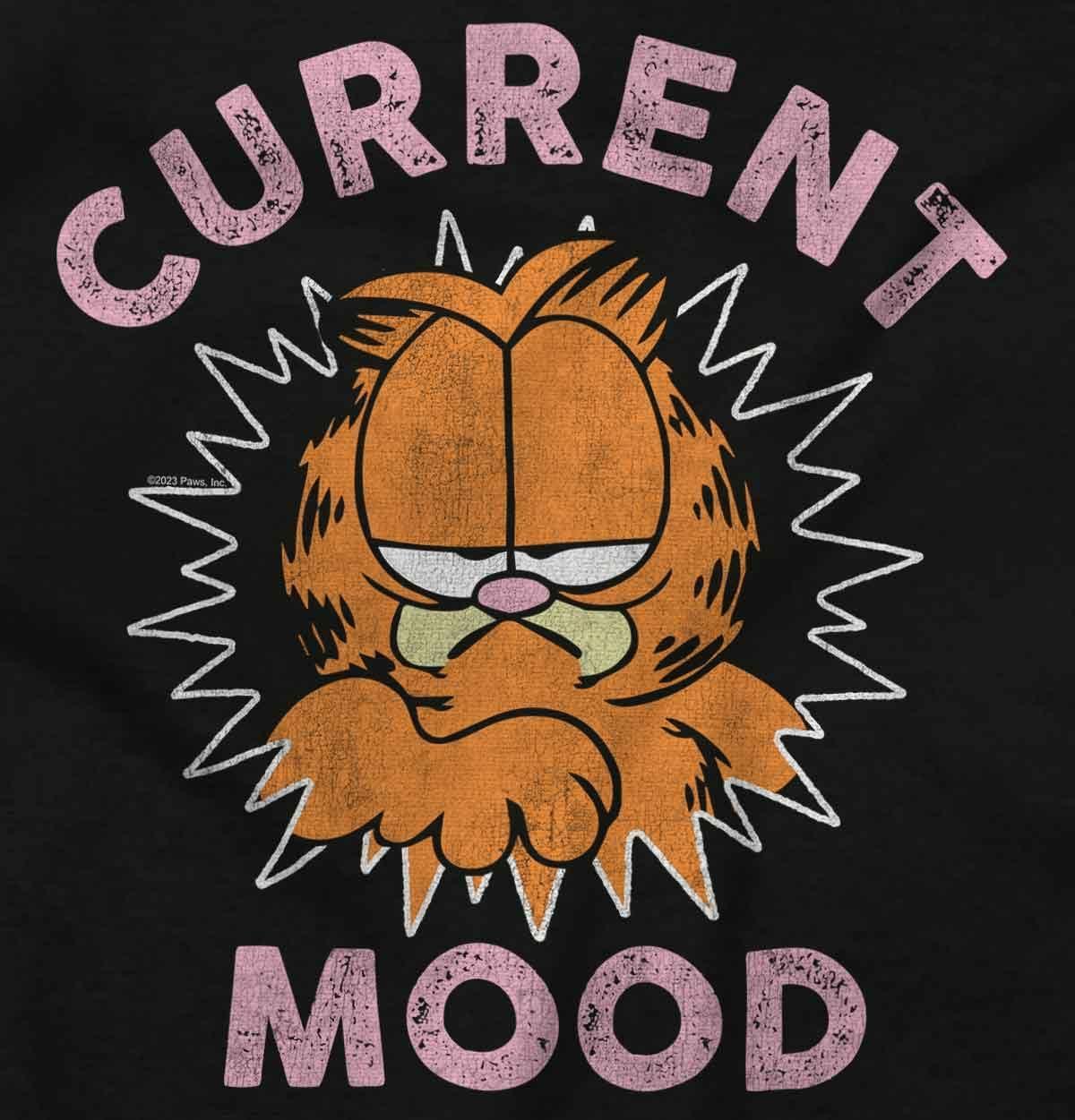 imageBrisco Brands Funny Grumpy Garfield Cartoon Mood Baby Romper Boys or GirlsBlack