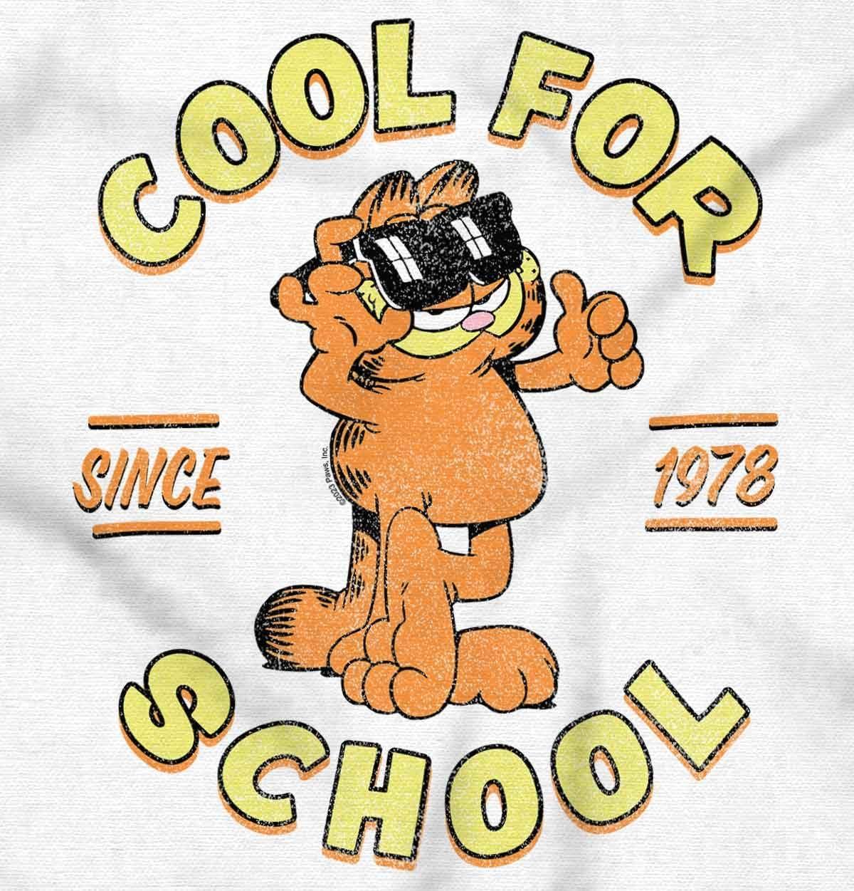 imageBrisco Brands Garfield Cartoon Cool For School Baby Romper Boys or GirlsWhite
