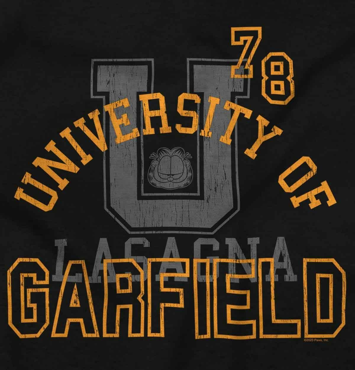 imageBrisco Brands Retro Cartoon University of Garfield Baby Romper Boys or GirlsBlack