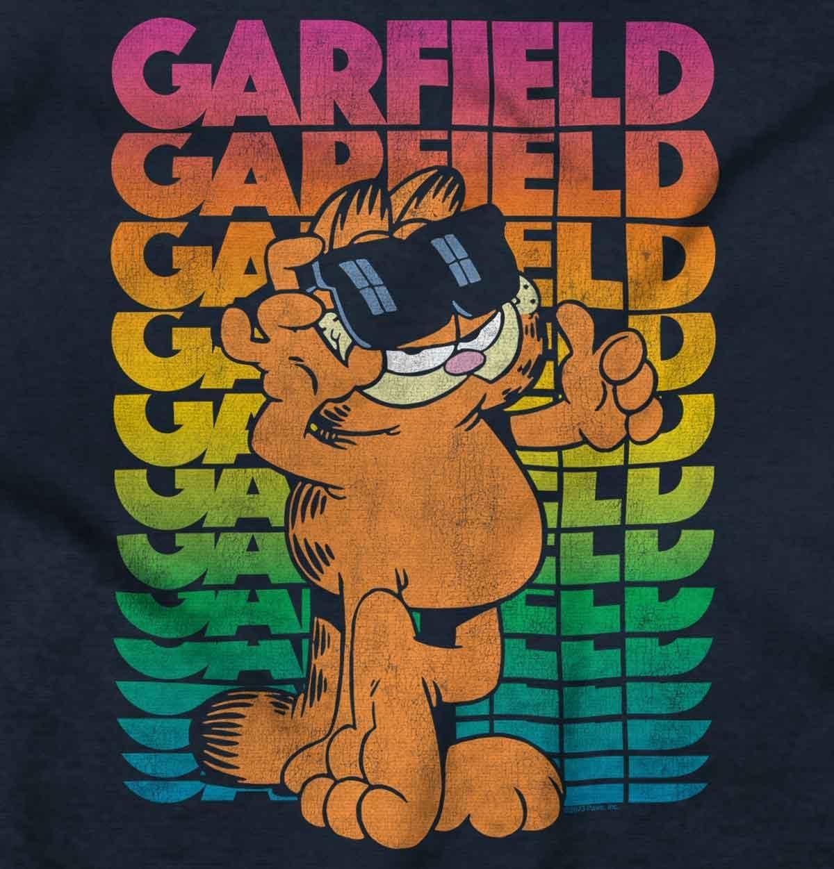 imageBrisco Brands Retro Garfield Cartoon Thumbs Up Baby Romper Boys or GirlsNavy