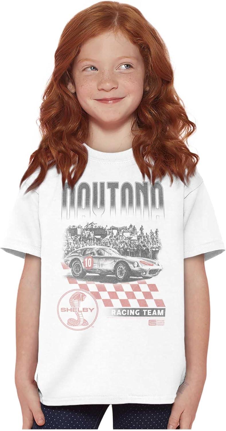 imageBrisco Brands Shelby Motors Daytona Racing Team Crewneck T Shirts Boy GirlWhite