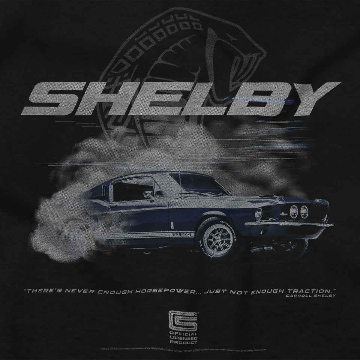 imageBrisco Brands Shelby Racing Never Enough Horsepower Crewneck T Shirts Boy GirlBlack