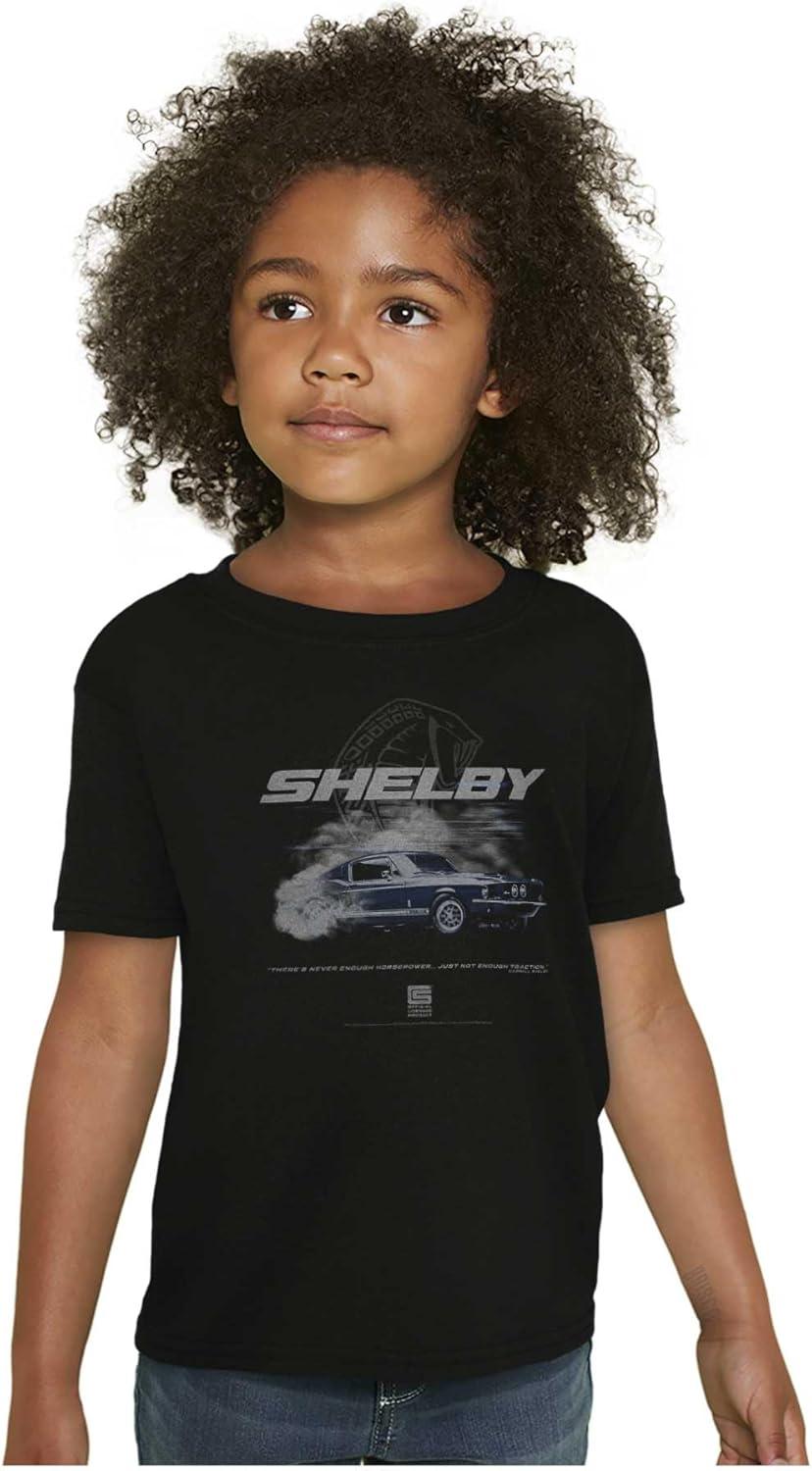 imageBrisco Brands Shelby Racing Never Enough Horsepower Crewneck T Shirts Boy GirlBlack
