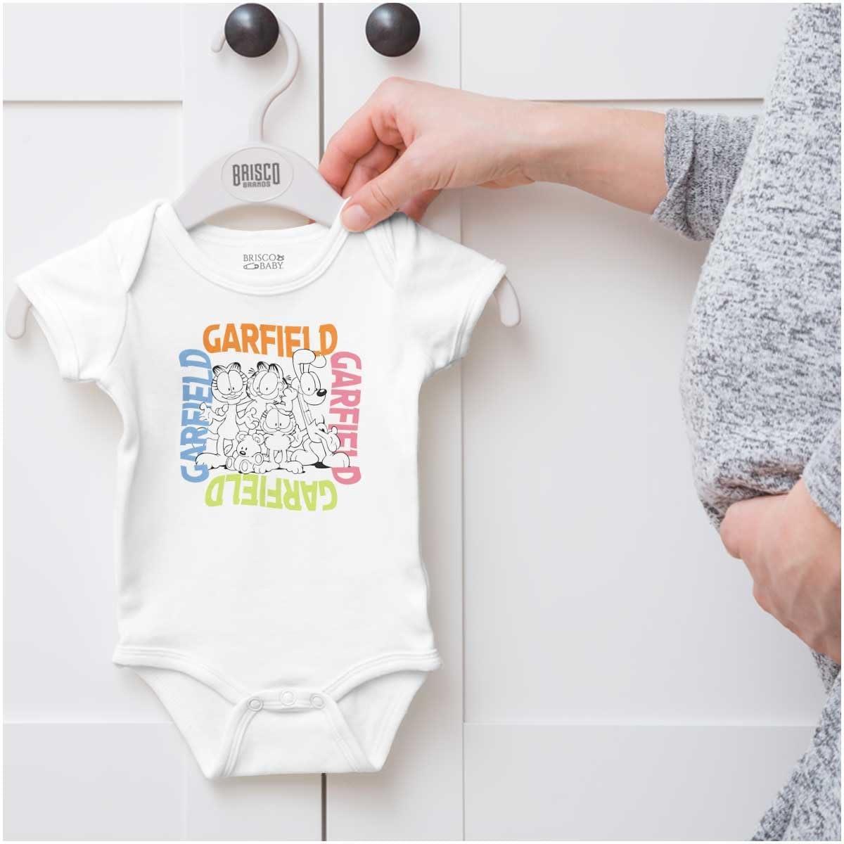 imageBrisco Brands Vintage Cartoon Garfield and Friends Baby Romper Boys or GirlsWhite