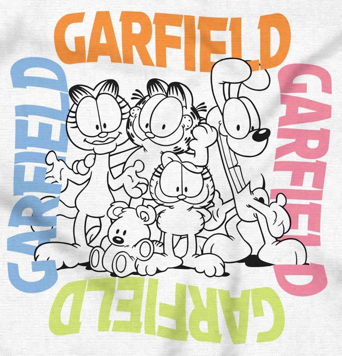 imageBrisco Brands Vintage Cartoon Garfield and Friends Baby Romper Boys or GirlsWhite