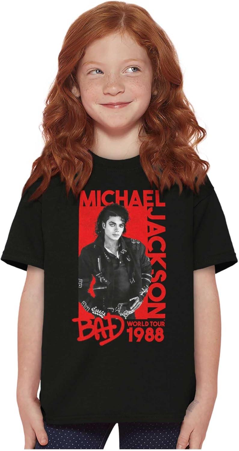 imageMichael Jackson Bad World Your 1988 Crewneck T Shirts Boy GirlBlack