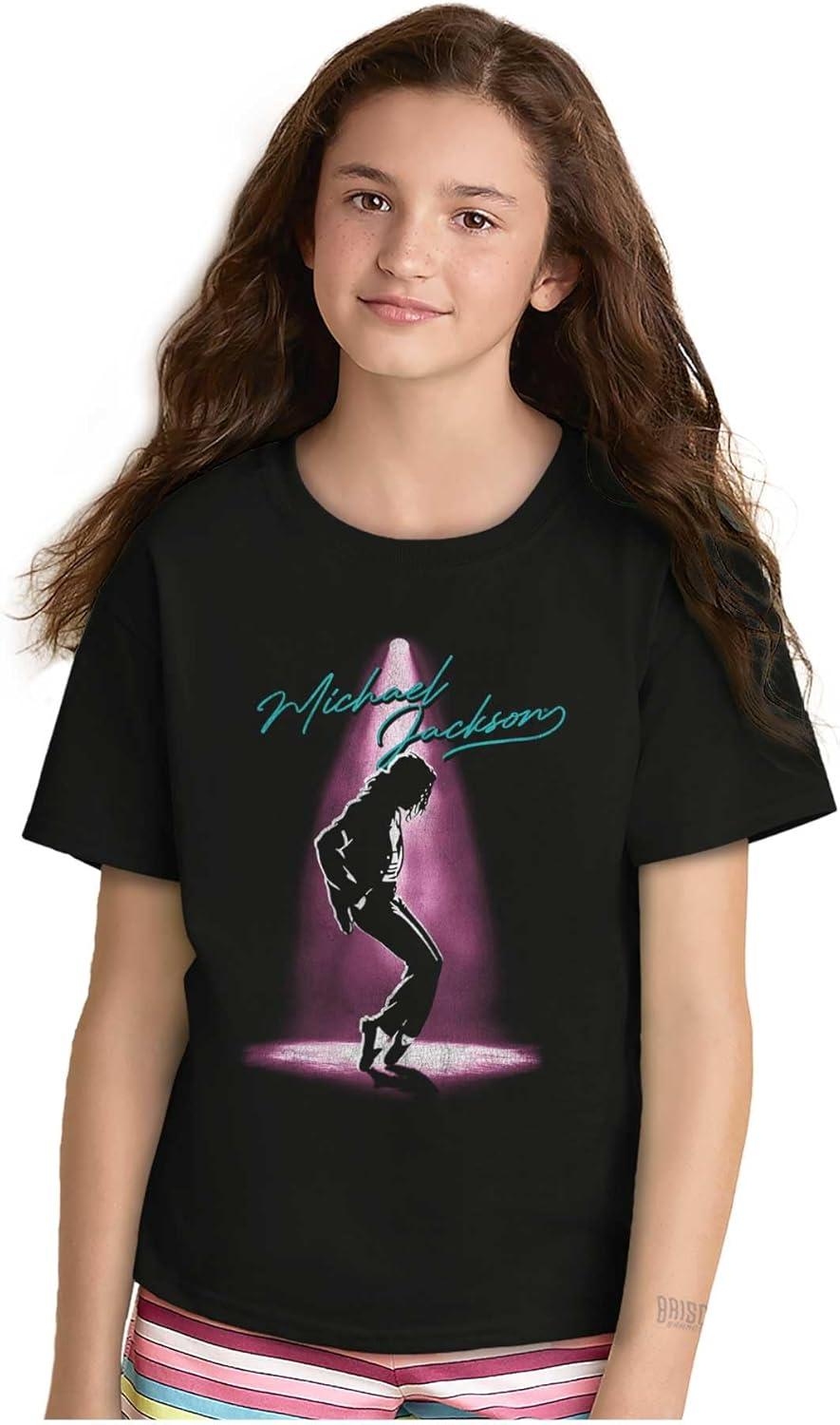 imageMichael Jackson Toe Stand Dance Crewneck T Shirts Boy GirlBlack