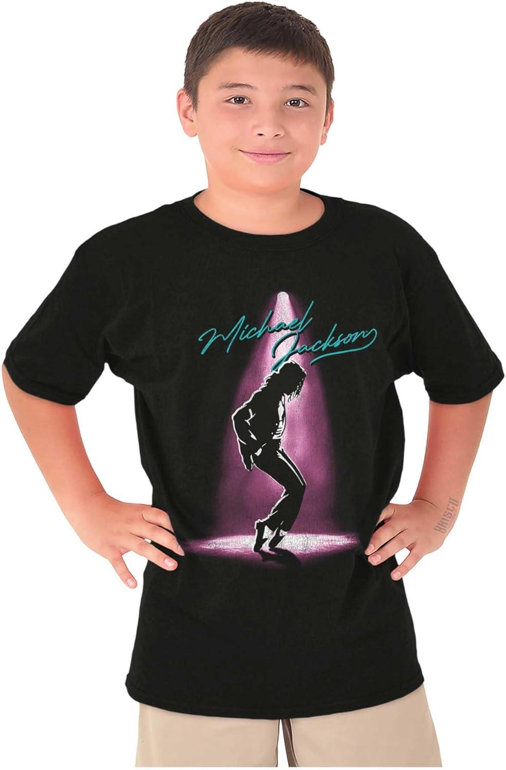 imageMichael Jackson Toe Stand Dance Crewneck T Shirts Boy GirlBlack